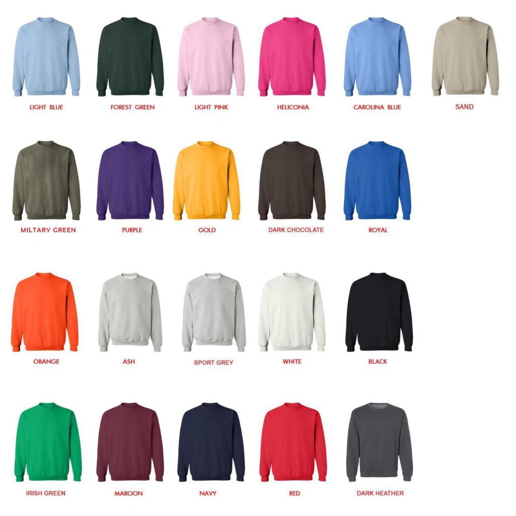 sweatshirt color chart - Aesop Rock Shop